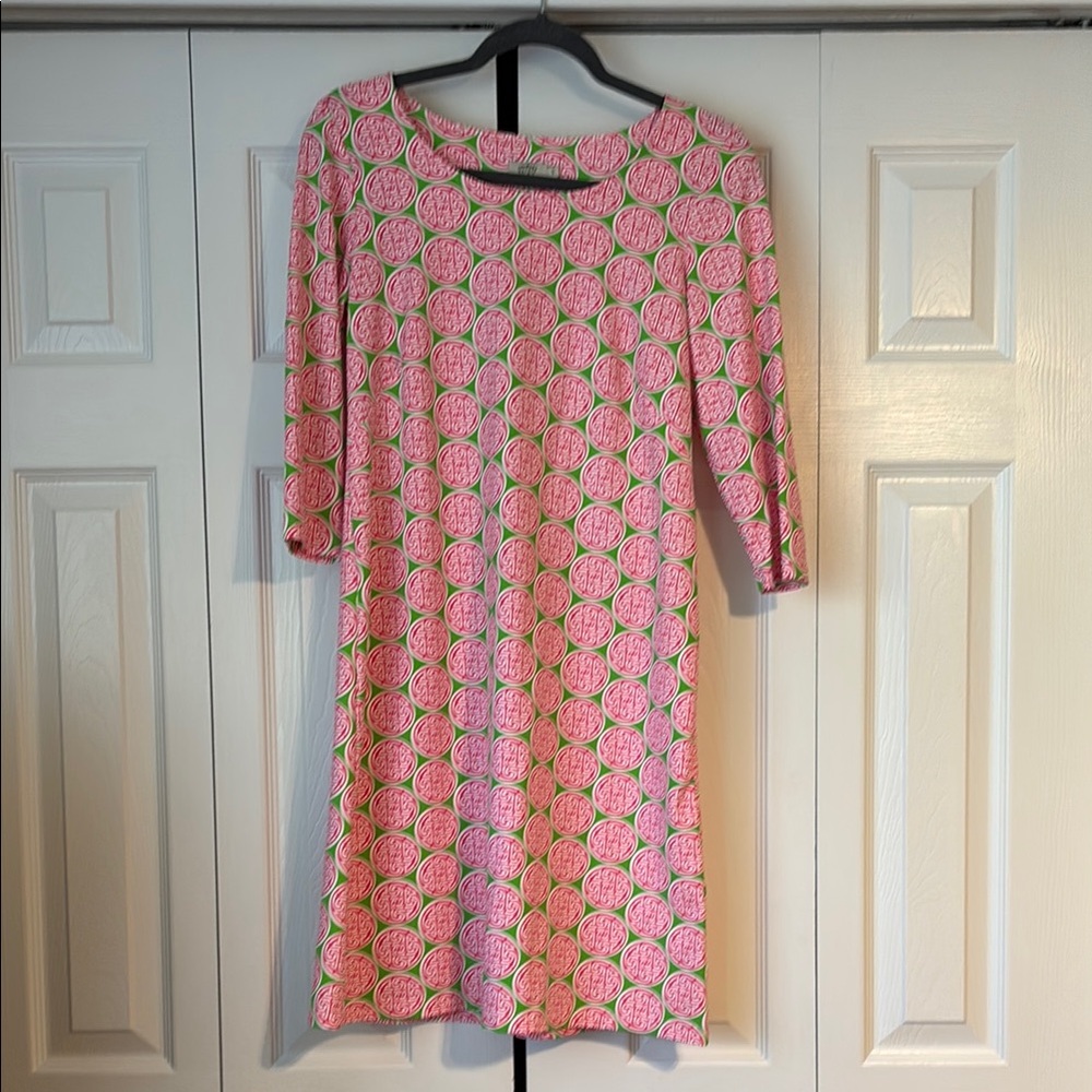 Katherine Way Pink and Green Dress Size Small